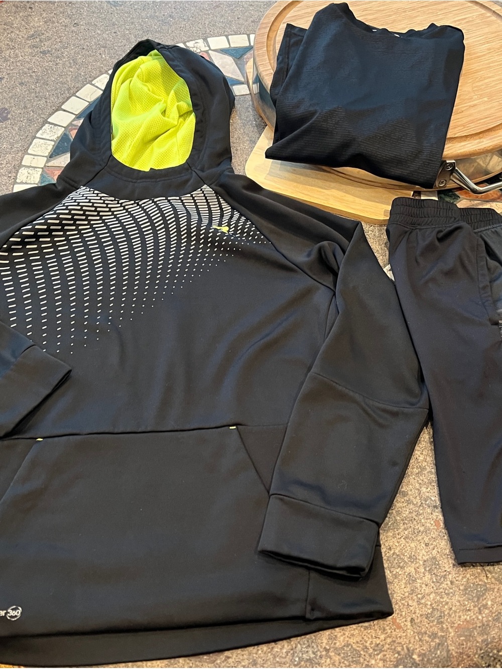 Boys Russell & Tek Gear Hoodie Shorts & Tee sz 10/12 &14/16 set